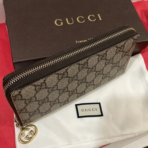 Sold‼️‼️Authentic Gucci Monogram Long Zippy Wallet💓 - Picture 7 of 17